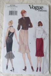9726 EZ VOGUE LINED CONTOUR FLOUNCE SKIRT LENGTHS PATTERN 8-12, 14-18 uncut choice